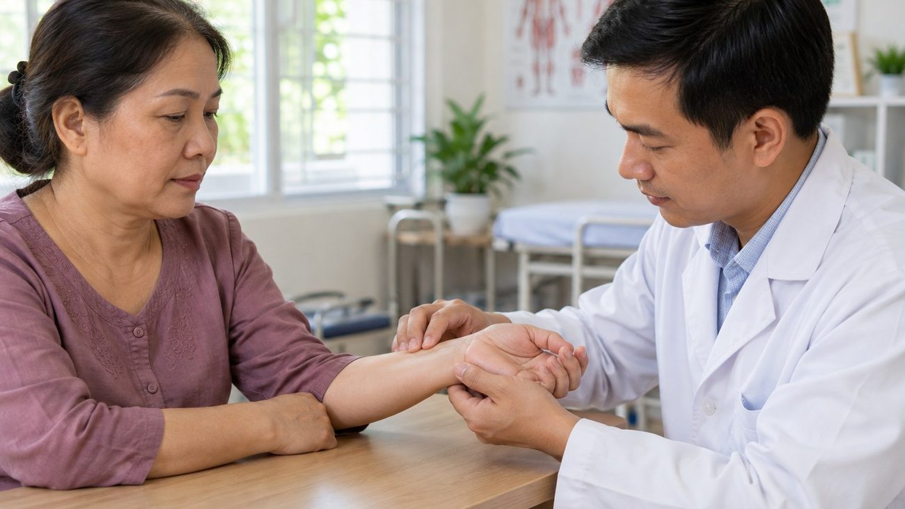 Đau cổ tay phía ngón cái