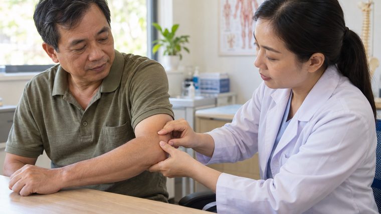 Đau mặt ngoài khuỷu tay