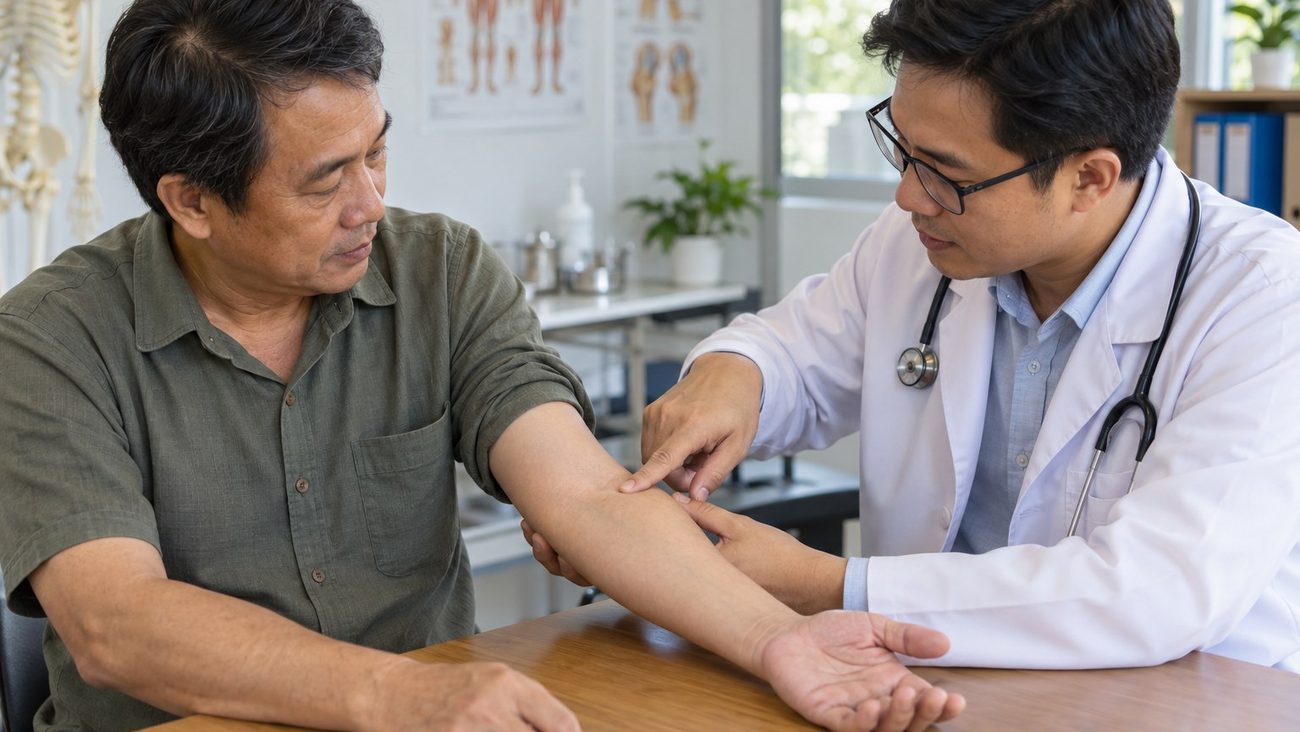Đau mặt trong khuỷu tay