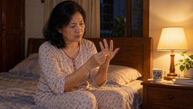 Tê bàn tay về đêm